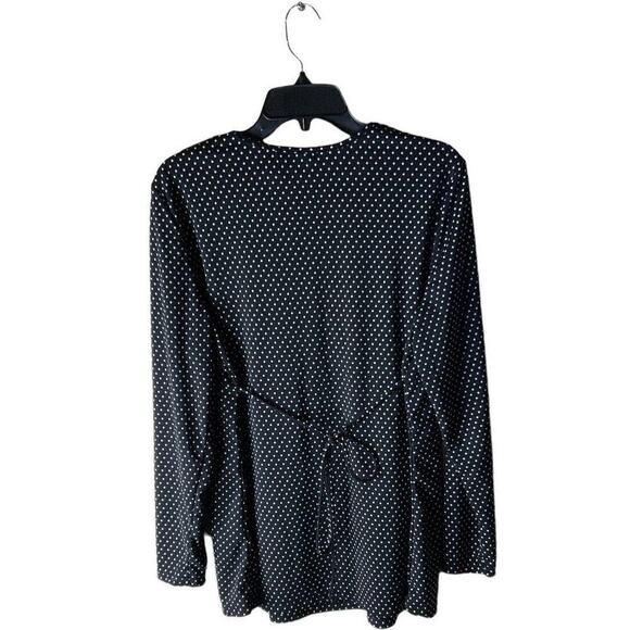 Announcements Maternity Top Women's Size Extra Large Polka Dot Wrap V-Neckline - Picture 4 of 6